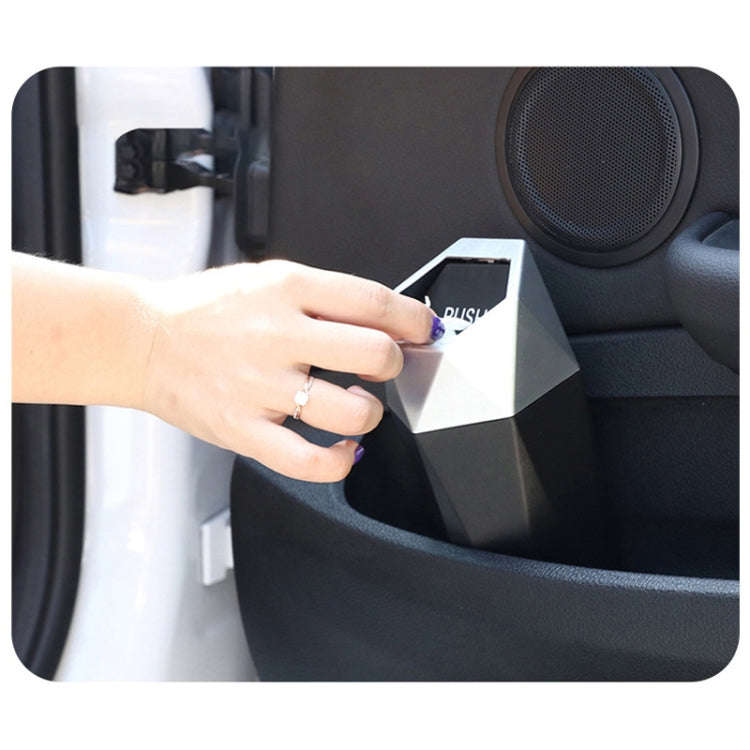 Car Mini Trash Can Desktop Storage Box(Black)