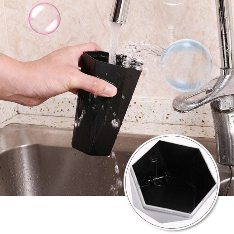 Car Mini Trash Can Desktop Storage Box(Black)