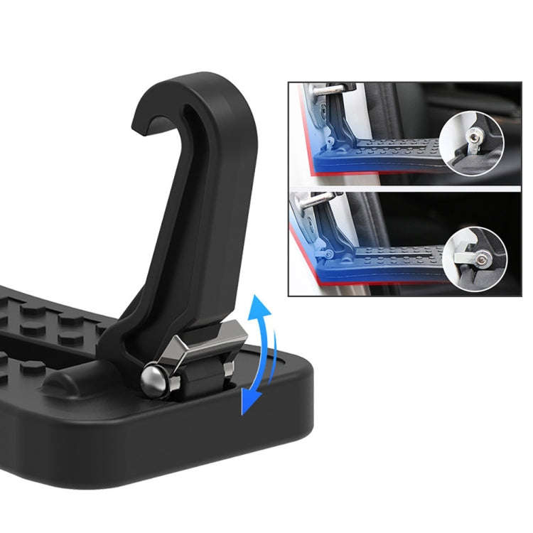 Multi-functional Car Door Sill Step Pedals Pads with Safety Hammer(Black)