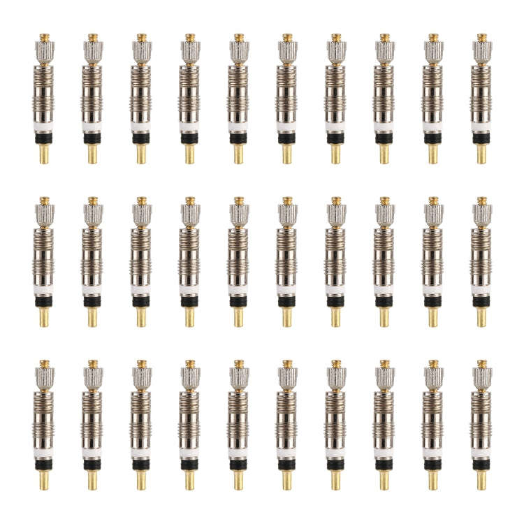 30 PCS VT-002 Bicycle Detachable French Valve Core Style: Ruled