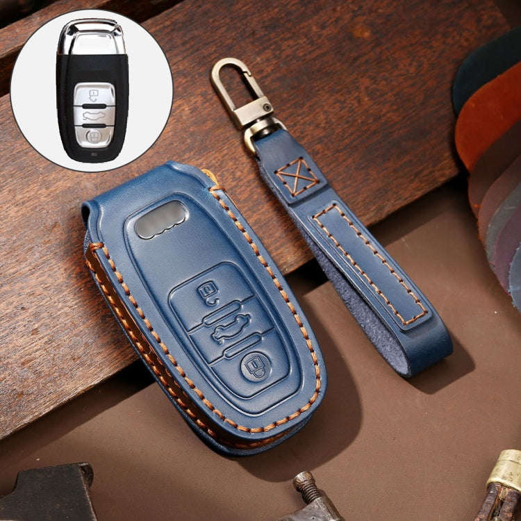 Hallmo Car Cowhide Leather Key Protective Cover Key Case for Audi A6L / A8L / A4 / A7 / A5 B Styl...