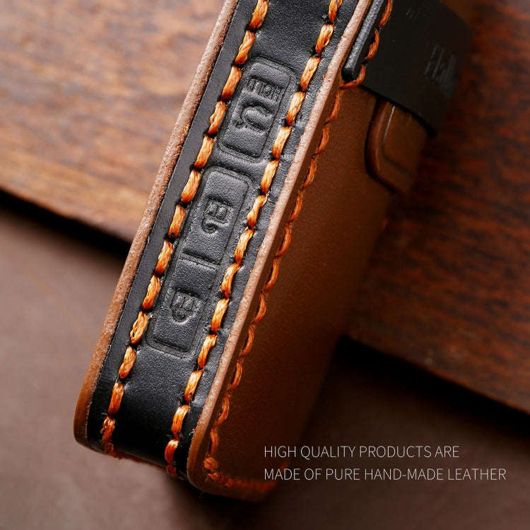 Hallmo Car Cowhide Leather Key Protective Cover Key Case for New Mazda Axela(Brown)