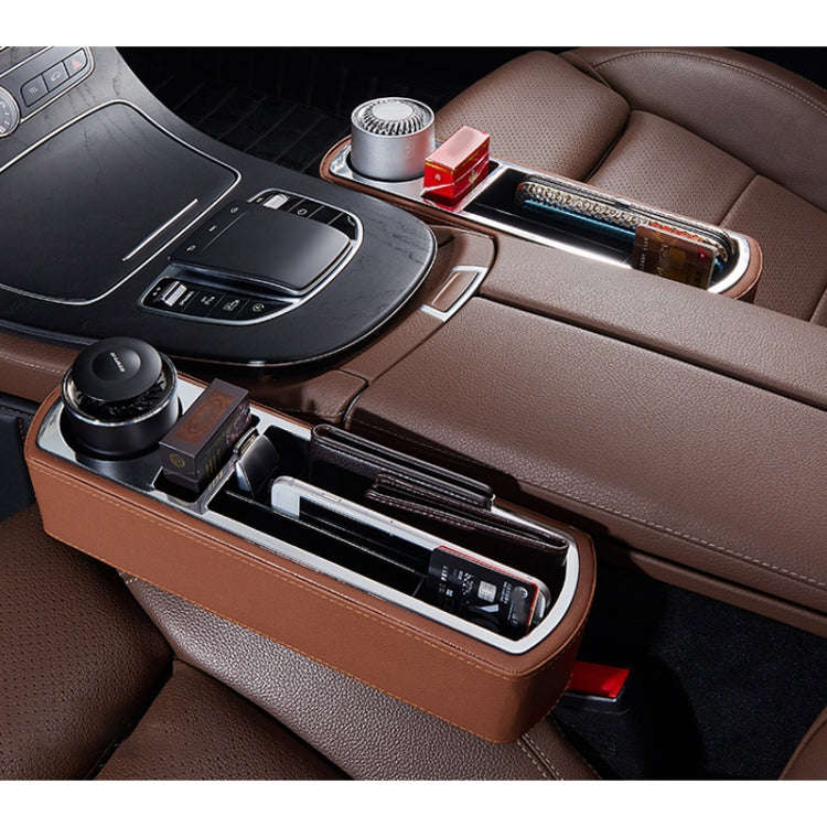 Car Multi-functional Wireless Fast Charge Console PU Leather Box Cup Holder Seat Gap Side Storage...