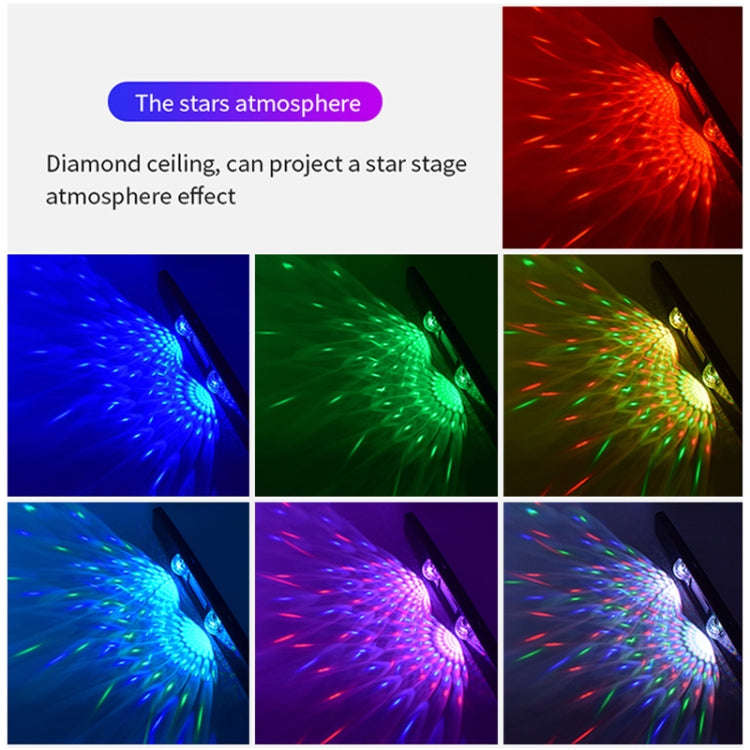 D88 5V 2.5W Car Colorful Starry Sky Atmosphere Lamp without Remote Control