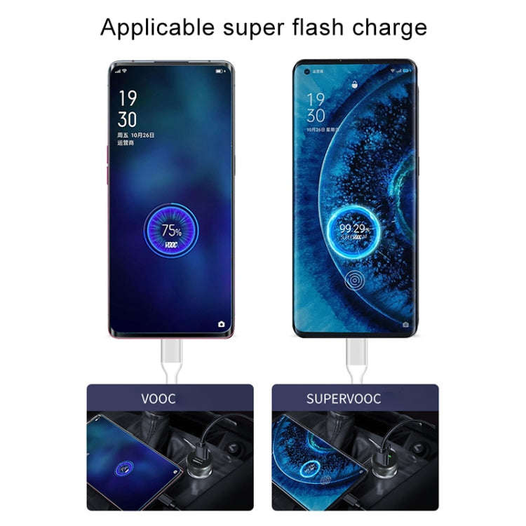 Dual USB 66W Car Flash Charger for OPPO / Huawei (Red)