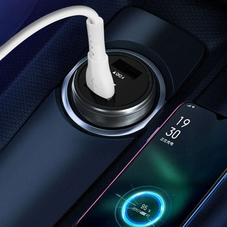 Dual USB 66W Car Flash Charger for OPPO / Huawei (Red)