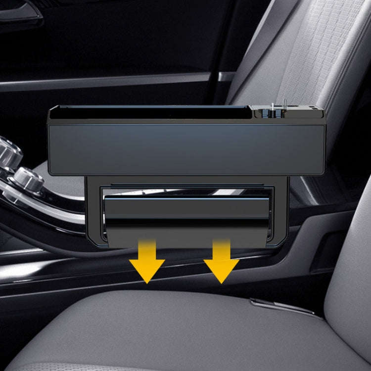 USB-C / Type-C + 8PIN Interface Car Multi-functional Cup Holder Seat Gap Side Storage Box