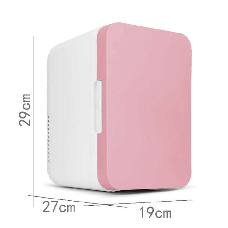 8L 37-48W Car / Home Mini Refrigerator, EU Plug(Pink)