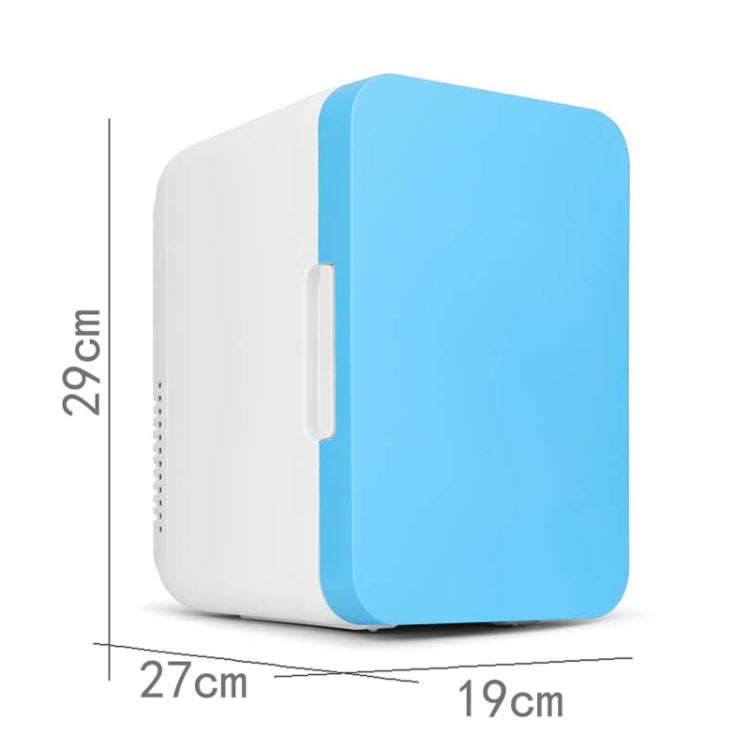 8L 37-48W Car / Home Mini Refrigerator, EU Plug(Blue)