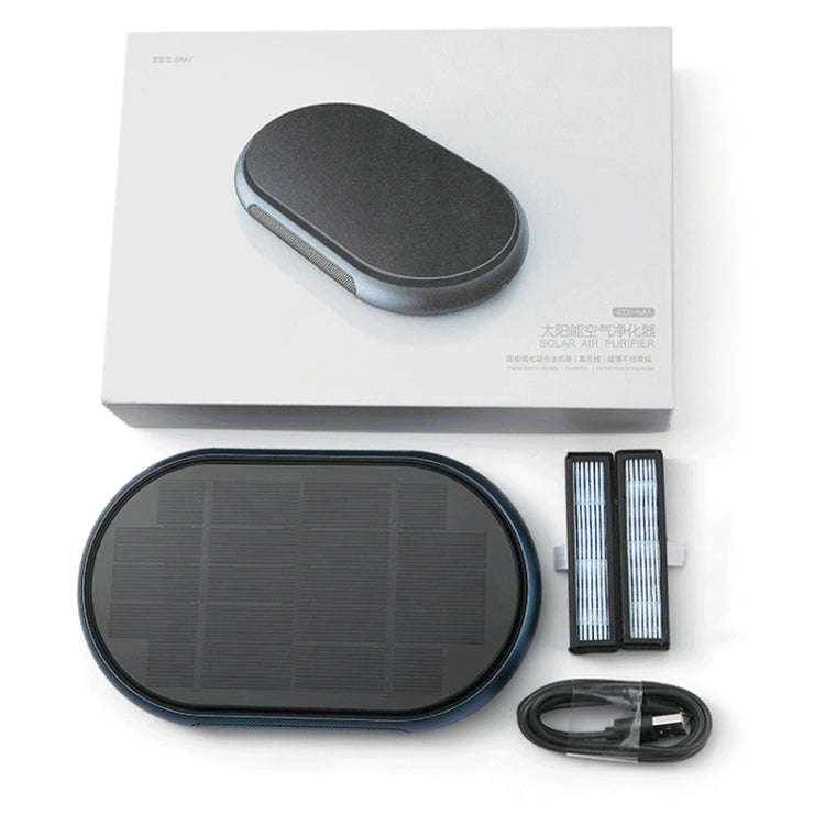 Car Wireless Negative Ion Solar Air Purifier(Blue)