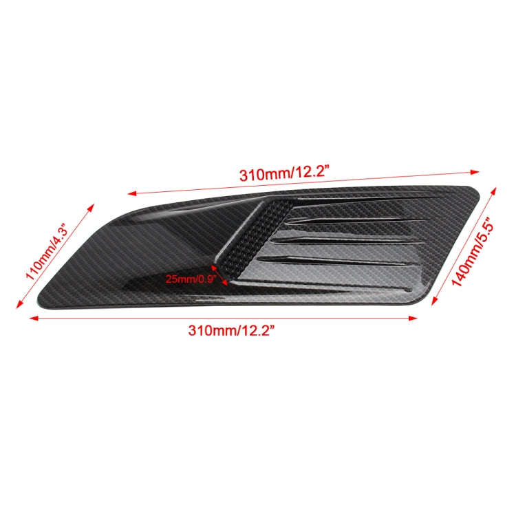 2 PCS Car Decorative Air Flow Intake Scoop Bonnet Side Fender Vent Hood Set for Ford Mustang 2015...