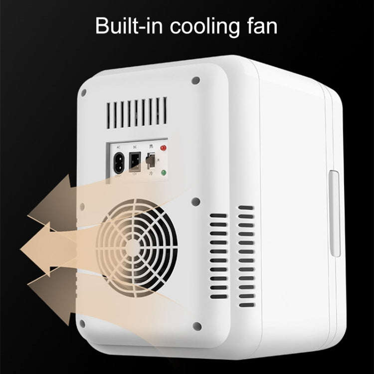 8L 37-48W Tempered Glass Panel Car / Home Mini Refrigerator US Plug(Gold)