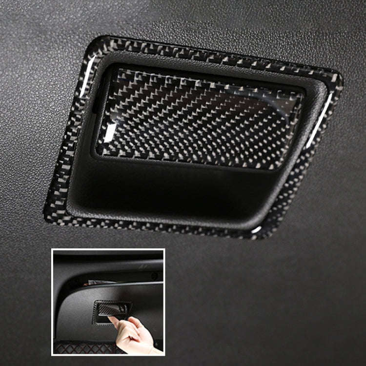 2 in 1 Car Carbon Fiber Front Passenger Seat Storage Box Switch Decorative Sticker for Buick Rega...