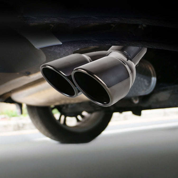 Universal Car Styling Stainless Steel Elbow Exhaust Tail Muffler Tip Pipe, Inside Diameter: 6cm (...