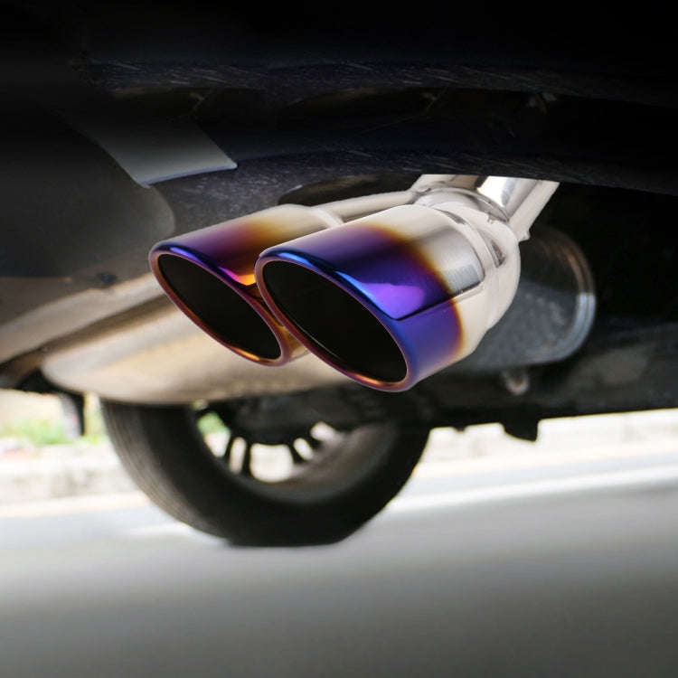 Universal Car Styling Stainless Steel Elbow Exhaust Tail Muffler Tip Pipe, Inside Diameter: 6cm (...