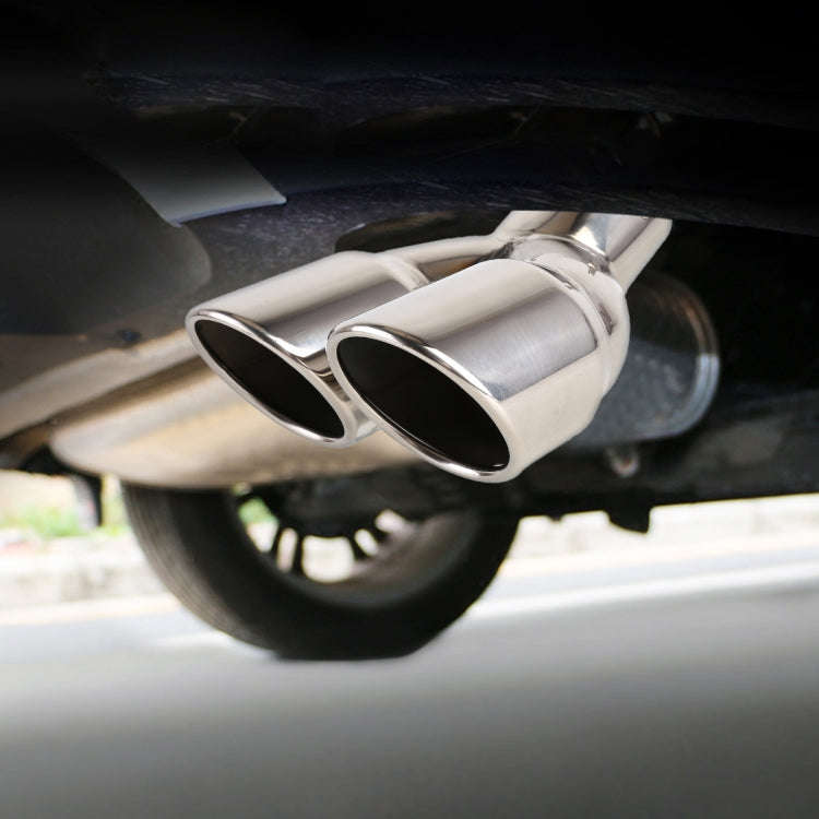 Universal Car Styling Stainless Steel Elbow Exhaust Tail Muffler Tip Pipe, Inside Diameter: 6cm (...
