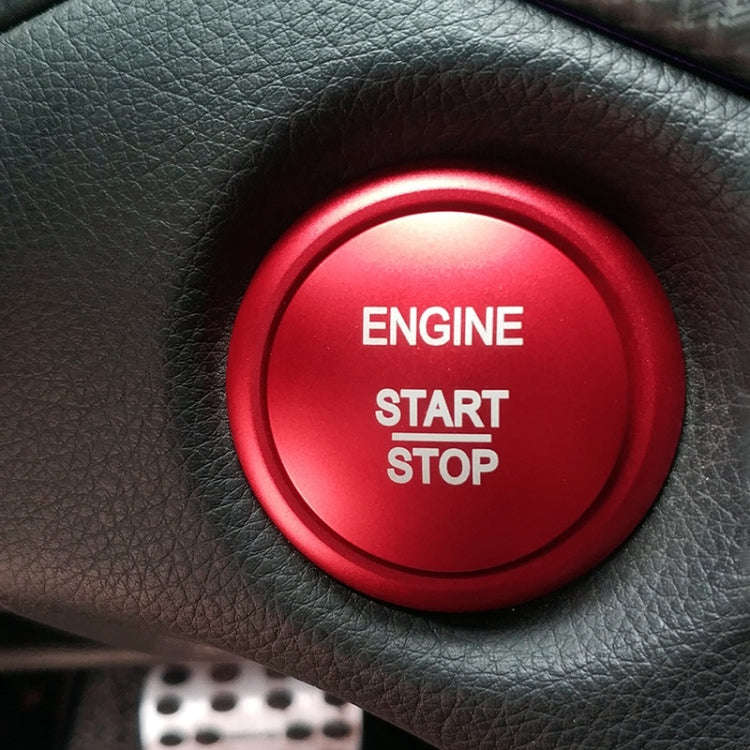 Car Engine Start Key Push Button Ring Trim Sticker Decoration for Mercedes-Benz A-Class 2013-2018...
