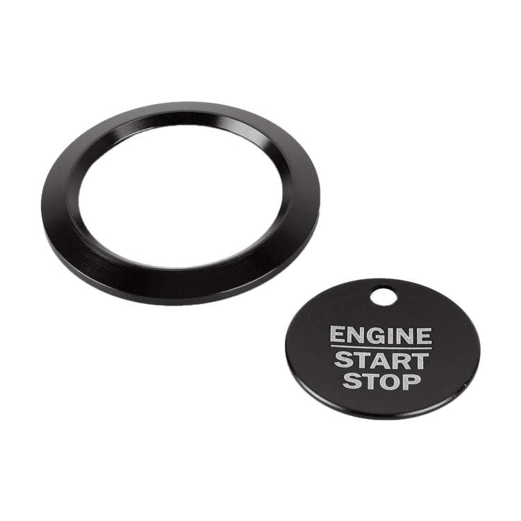 Car Engine Start Key Push Button Ring Trim Sticker Decoration for Ford F150 (Black)
