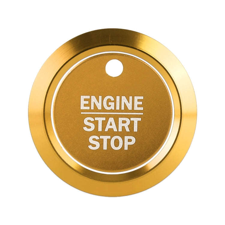 Car Engine Start Key Push Button Ring Trim Sticker Decoration for Ford F150 (Gold)