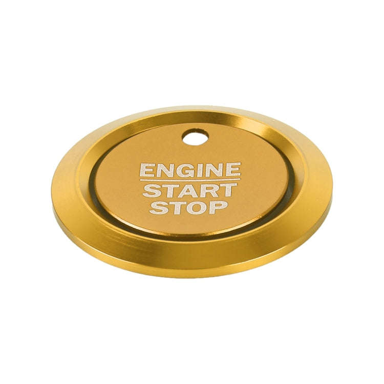 Car Engine Start Key Push Button Ring Trim Sticker Decoration for Ford F150 (Gold)