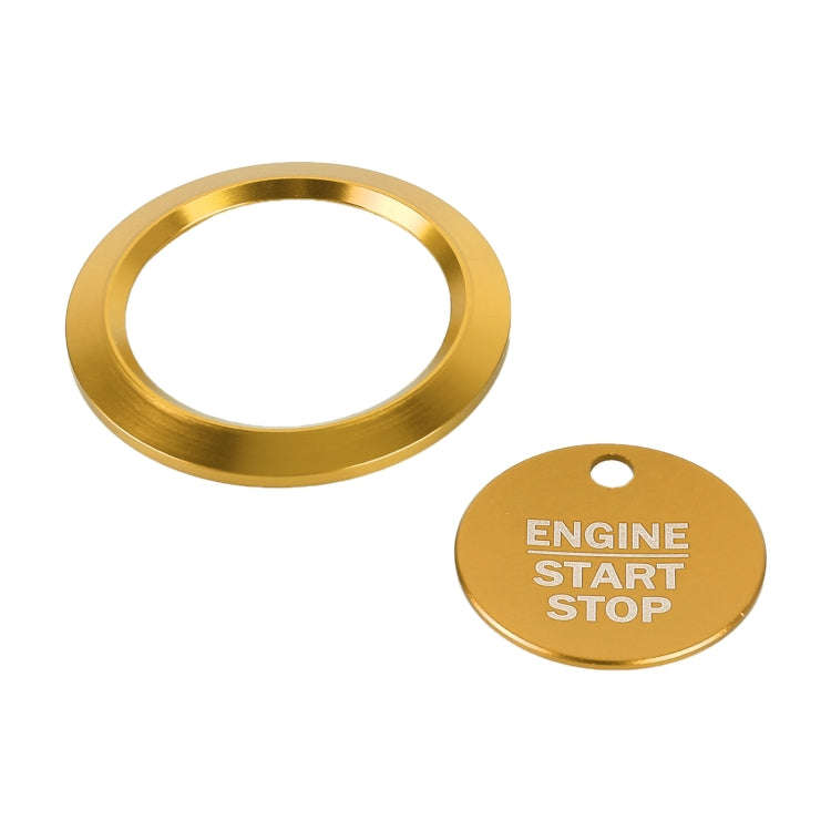 Car Engine Start Key Push Button Ring Trim Sticker Decoration for Ford F150 (Gold)
