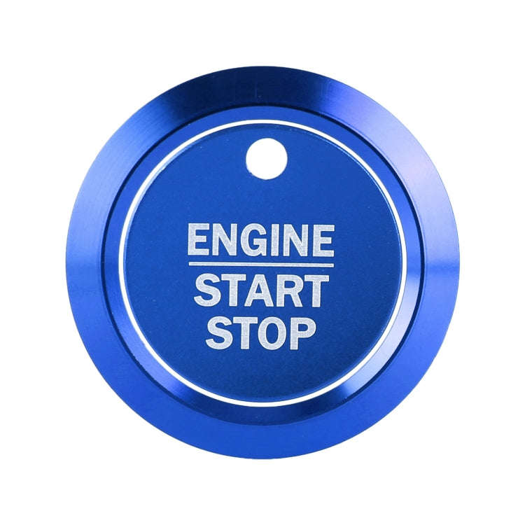 Car Engine Start Key Push Button Ring Trim Sticker Decoration for Ford F150 (Blue)