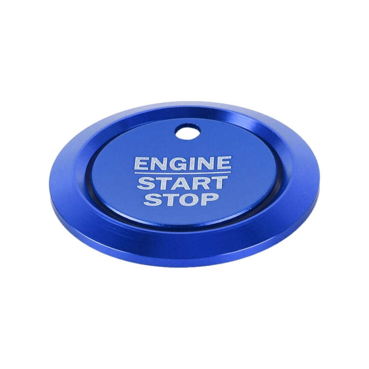Car Engine Start Key Push Button Ring Trim Sticker Decoration for Ford F150 (Blue)