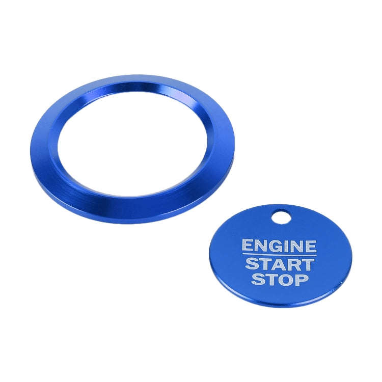 Car Engine Start Key Push Button Ring Trim Sticker Decoration for Ford F150 (Blue)
