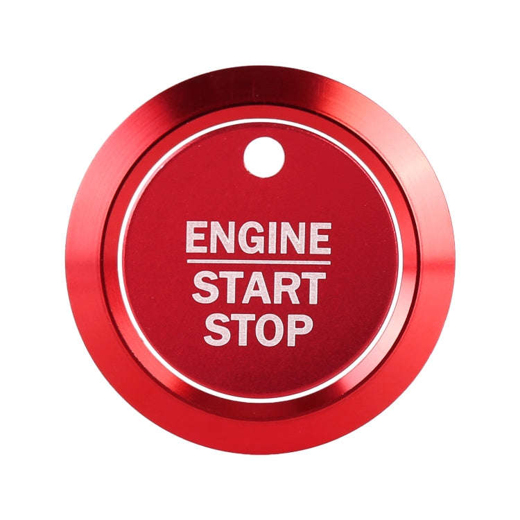 Car Engine Start Key Push Button Ring Trim Sticker Decoration for Ford F150 (Red)