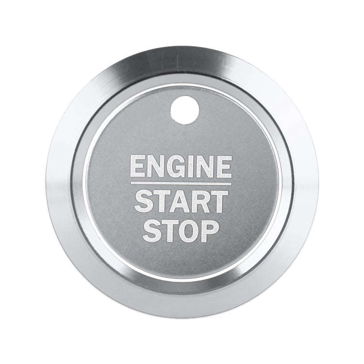 Car Engine Start Key Push Button Ring Trim Sticker Decoration for Ford F150 (Silver)