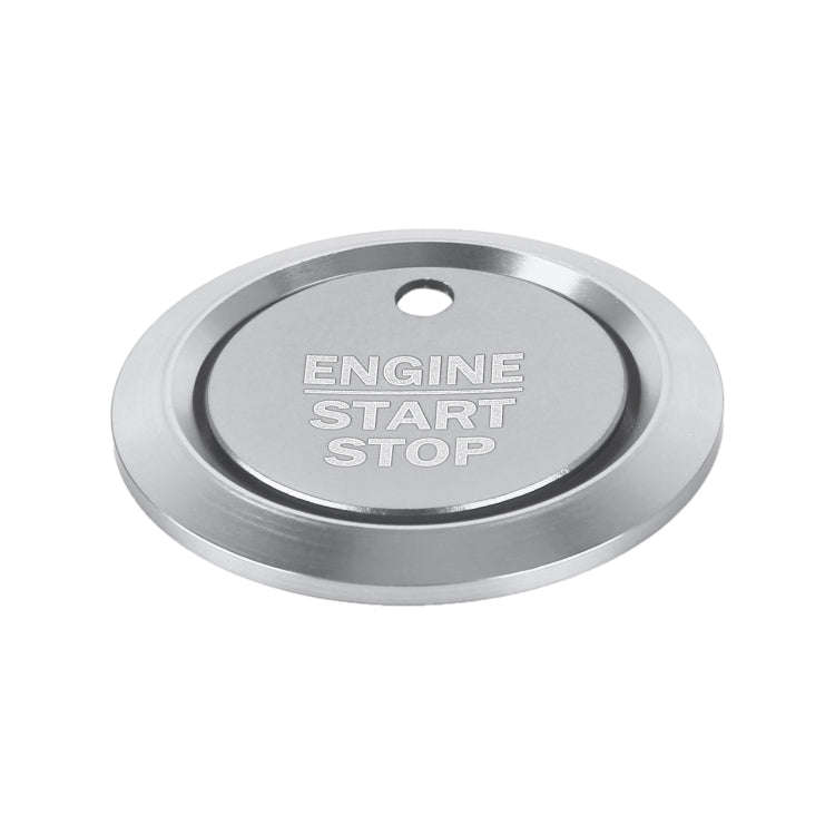 Car Engine Start Key Push Button Ring Trim Sticker Decoration for Ford F150 (Silver)