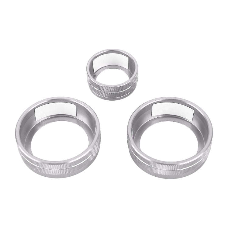 3 PCS Car Metal Air Conditioner Knob Case for Honda CR-V 2017-2021 (Silver)