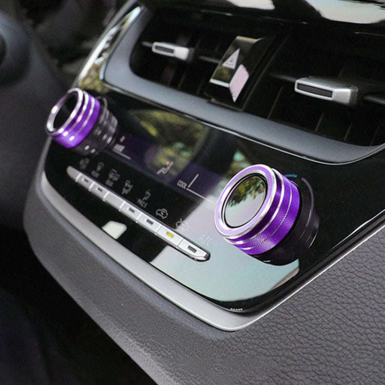 2 PCS Car Metal Air Conditioner Knob Case for Toyota Corolla / Levin / Allion / Yaris 2019-2021 (...