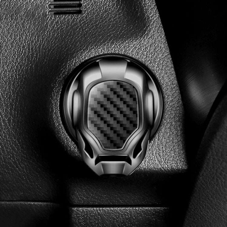 Car Engine Start Key Push Button Protective Cover (Silver Grey)