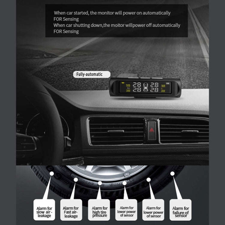 YB-Q0248 Universal Car Wireless Solar External Tire Pressure Monitor Detector
