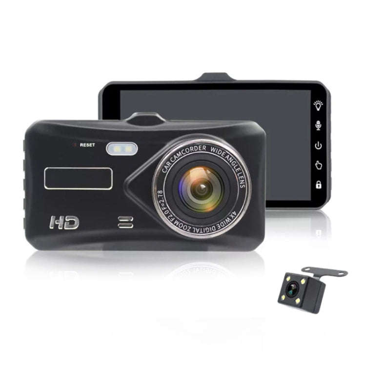 X97 4 inch Front and Rear Dual-recording HD 1080P Night Vision Driving Recorder Support Loop Reco...