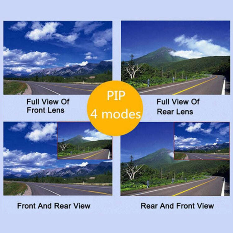 X97 4 inch Front and Rear Dual-recording HD 1080P Night Vision Driving Recorder Support Loop Reco...