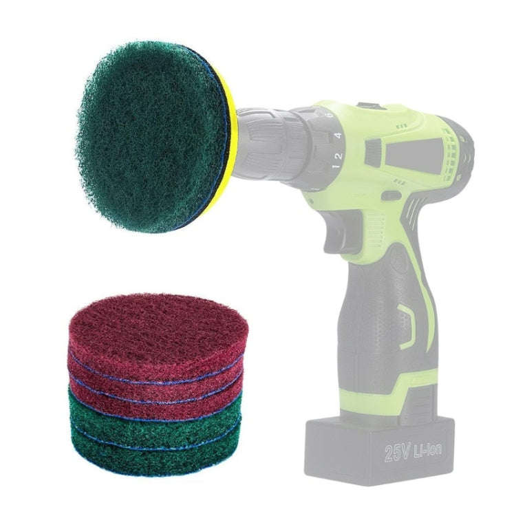 11 in 1 4 inch Sticky Disc Scouring Pad Floor Wall Window Glass Cleaning Descaling Electric Drill...