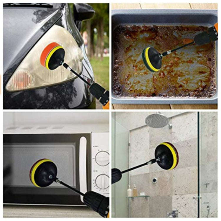 11 in 1 4 inch Sticky Disc Scouring Pad Floor Wall Window Glass Cleaning Descaling Electric Drill...