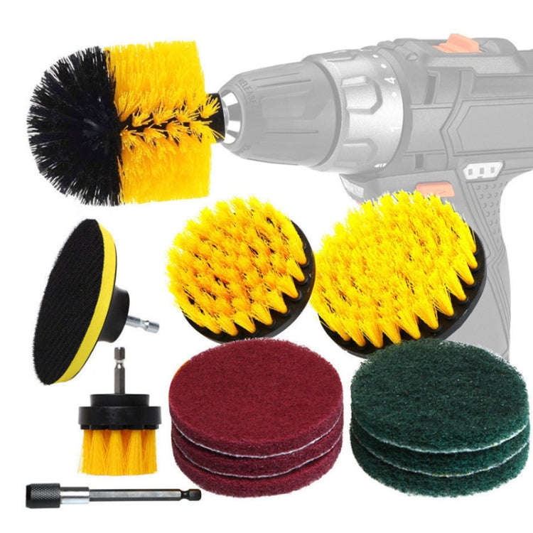 12 in 1 Floor Wall Window Glass Cleaning Descaling Electric Drill Brush Head Set, Random Color De...