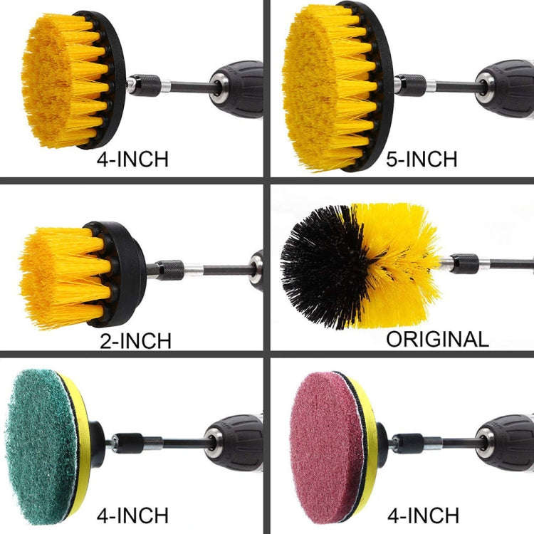 12 in 1 Floor Wall Window Glass Cleaning Descaling Electric Drill Brush Head Set, Random Color De...