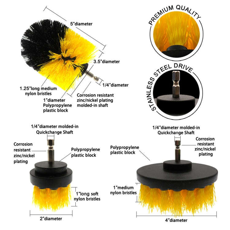 12 in 1 4 inch Sponge Scouring Pad Floor Wall Window Glass Cleaning Descaling Electric Drill Brus...