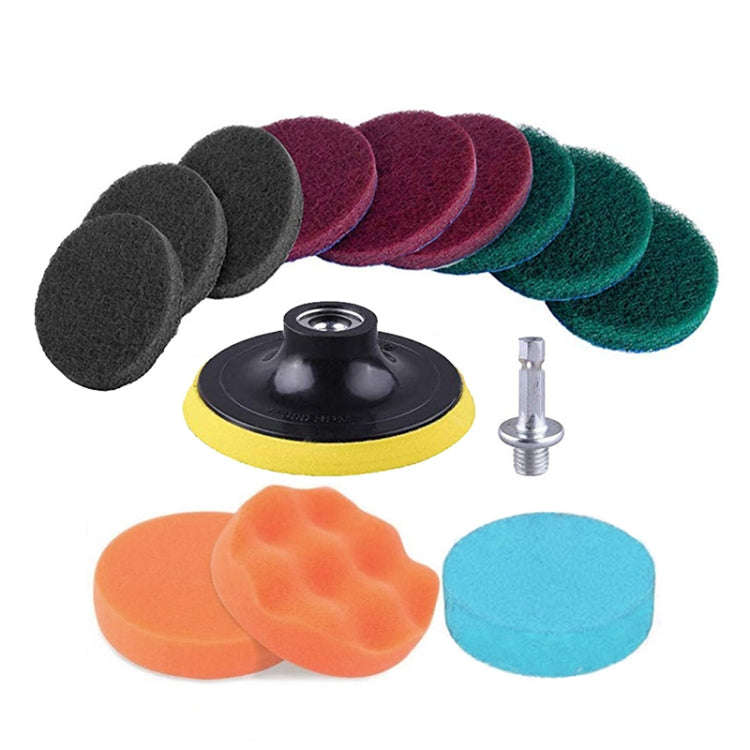 13 in 1 4 inch Sponge Scouring Pad Floor Wall Window Glass Cleaning Descaling Electric Drill Brus...