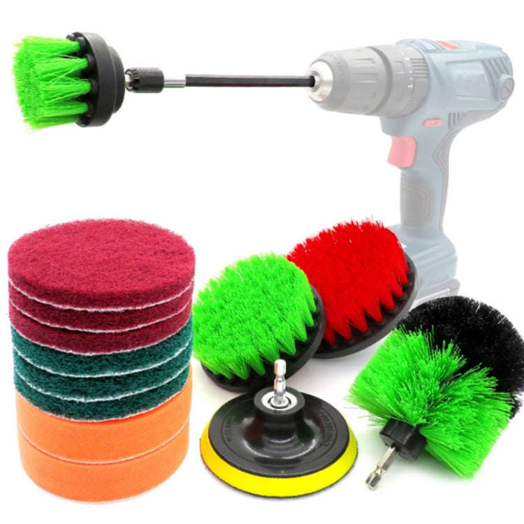 14 in 1 4 inch Sponge Scouring Pad Floor Wall Window Glass Cleaning Descaling Electric Drill Brus...