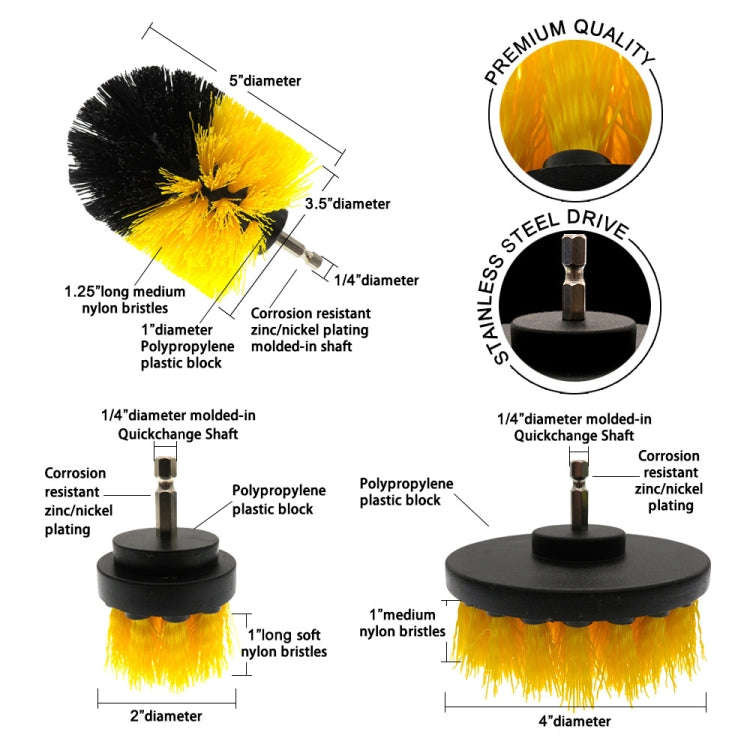 15 in 1 Floor Wall Window Glass Cleaning Descaling Electric Drill Brush Head Set, Random Color De...