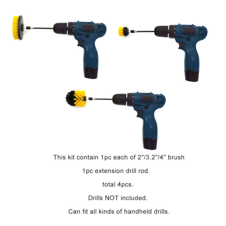 31 in 1 Floor Wall Window Glass Cleaning Descaling Electric Drill Brush Head Set