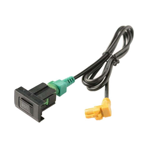 Car Center Console CD Reserved Position Modified USB Port 3.3x2.3cm + Cable Wiring Harness for Vo...