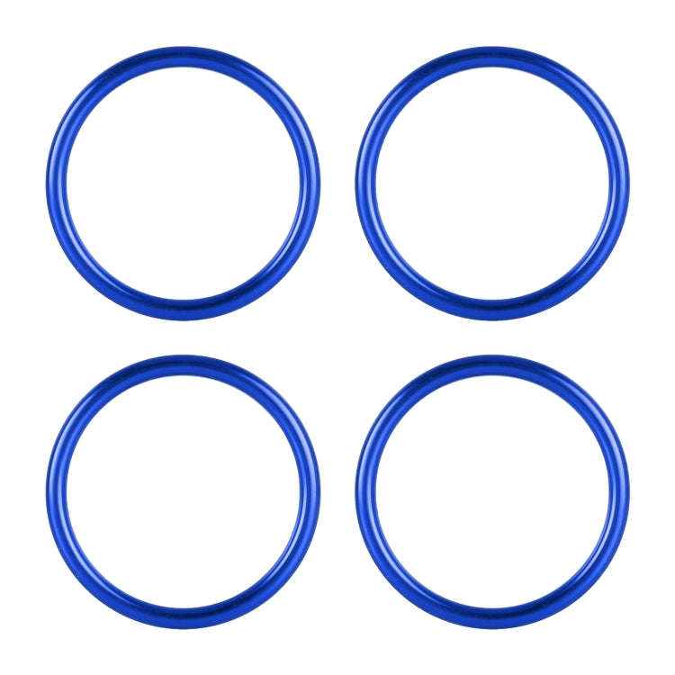 4 PCS / Set Air Conditioning Vent Metal Decorative Ring for Audi A1(Blue)
