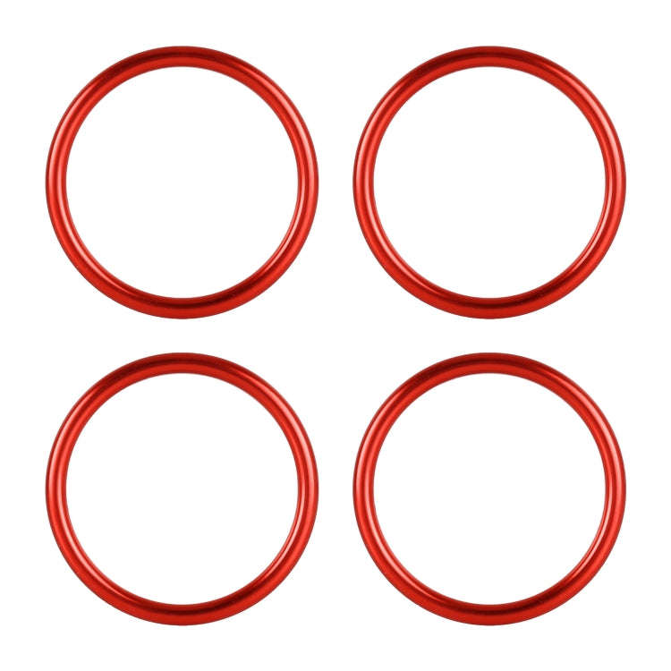 4 PCS / Set Air Conditioning Vent Metal Decorative Ring for Audi A1(Red)