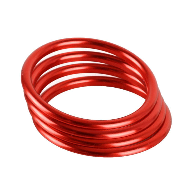 4 PCS / Set Air Conditioning Vent Metal Decorative Ring for Audi A1(Red)